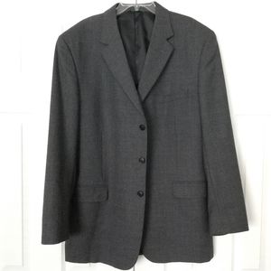 Bachrach Charcoal Gray Wool Sport Coat Size 46 Long
